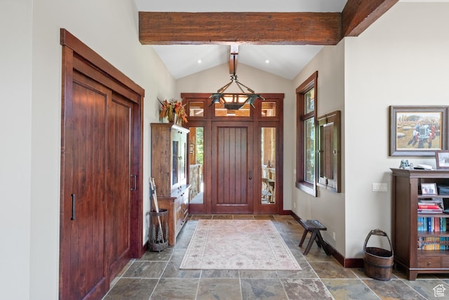4445 N Millrace Rd, Oakley, UT 84055 - entryway featuring baseboards and stone finish flooring