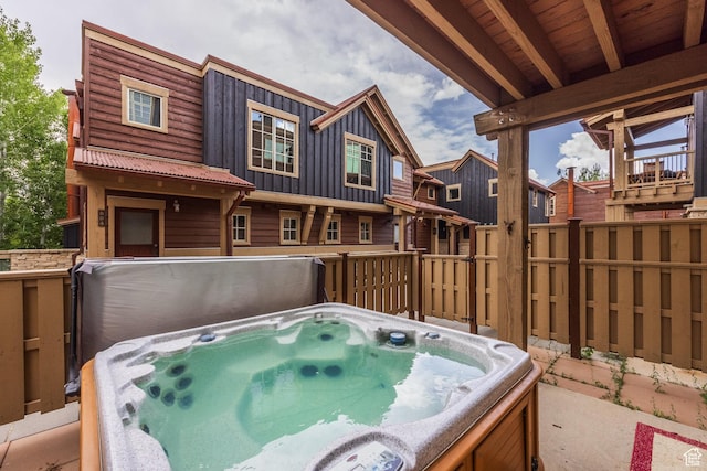 1825 Three Kings Dr Unit 703, Park City, UT 84060 - view of patio / terrace featuring a hot tub