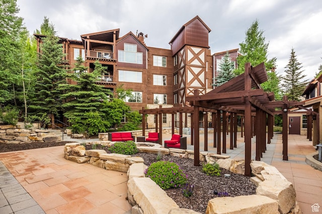 1825 Three Kings Dr Unit 703, Park City, UT 84060 - view of patio with a pergola and outdoor lounge area