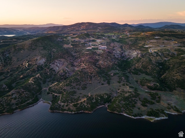 8988 N Sleeping Rock Cir, Kamas, UT 84036 - aerial overview of property's location with a water and mountain view