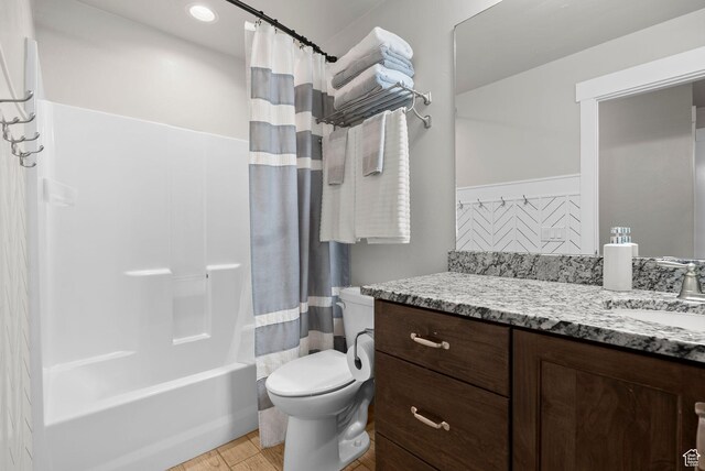 1235 N Valley Hills Blvd, Heber City, UT 84032 - bathroom featuring vanity, shower / bathtub combination with curtain, and wood finished floors