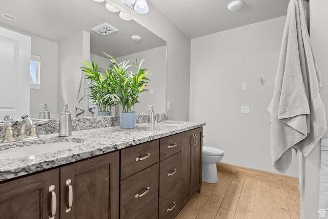 1235 N Valley Hills Blvd, Heber City, UT 84032 - bathroom featuring wood finished floors and double vanity