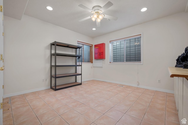 11508 S 5825 W, Payson, UT 84651 - unfurnished room with ceiling fan, recessed lighting, and light tile patterned flooring