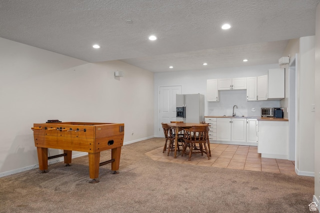 11508 S 5825 W, Payson, UT 84651 - playroom with light carpet, recessed lighting, and a textured ceiling
