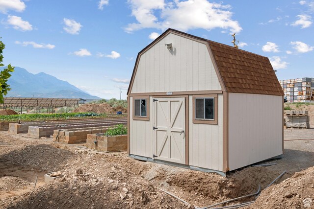 11508 S 5825 W, Payson, UT 84651 - view of shed featuring a garden and a mountain view