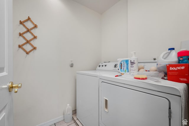 11508 S 5825 W, Payson, UT 84651 - laundry area with separate washer and dryer and light tile patterned floors
