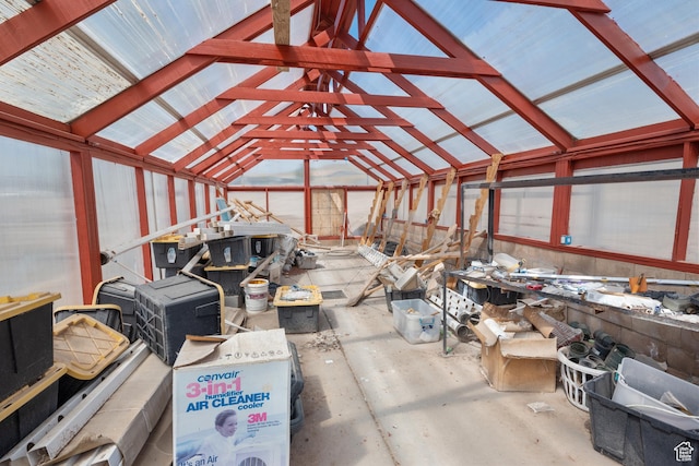 11508 S 5825 W, Payson, UT 84651 - miscellaneous room with vaulted ceiling and unfinished concrete flooring