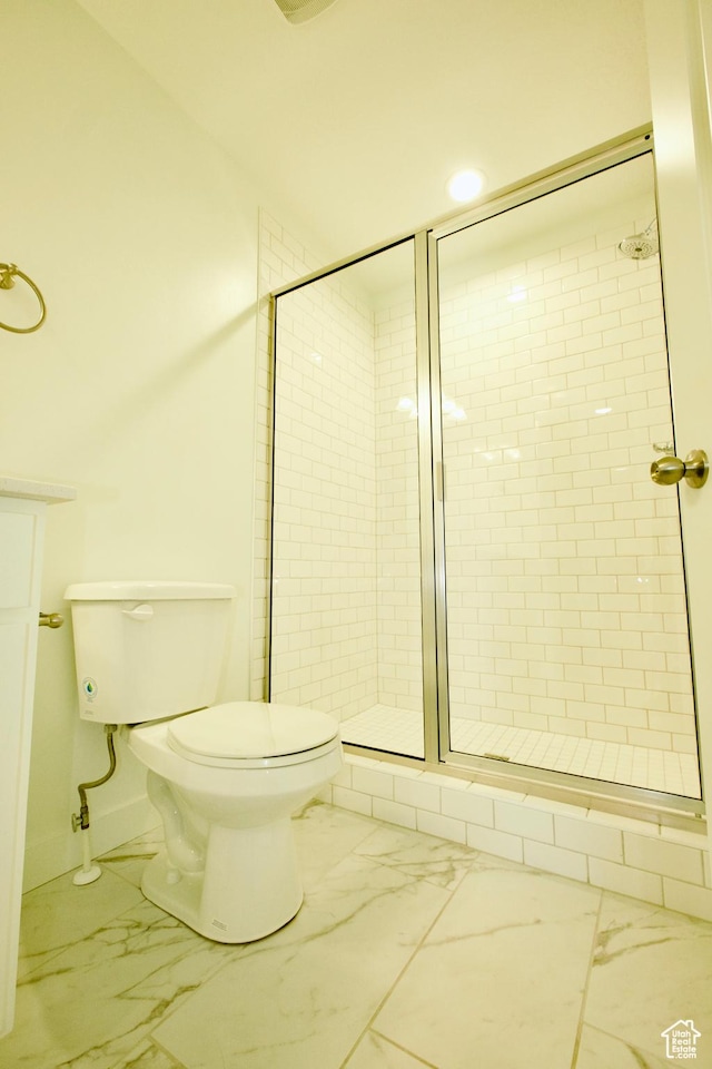 6669 W Skip Rock Rd, South Jordan, UT 84009 - full bath featuring marble finish floors and a stall shower