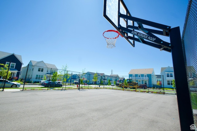 6669 W Skip Rock Rd, South Jordan, UT 84009 - view of basketball court with a residential view