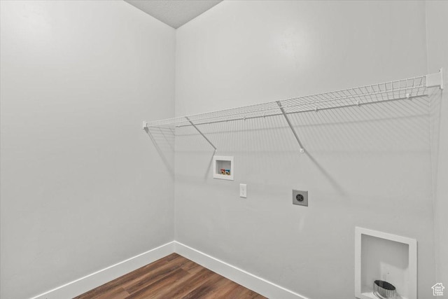 1806 W Newcastle Ln Unit 203, Saratoga Springs, UT 84045 - laundry area featuring electric dryer hookup, washer hookup, and dark wood-style floors