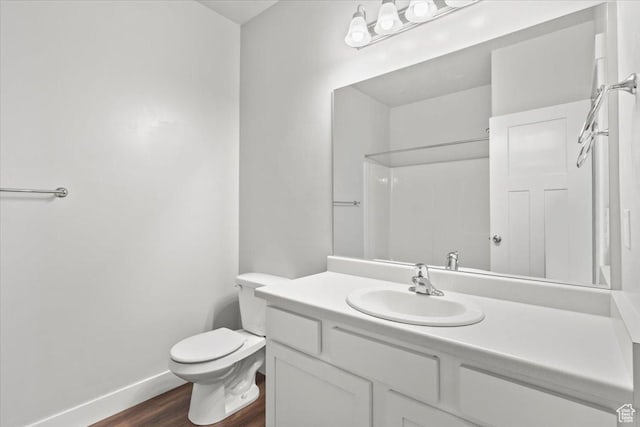 1806 W Newcastle Ln Unit 203, Saratoga Springs, UT 84045 - full bathroom with wood finished floors, vanity, and a shower