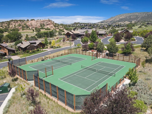 3057 E Corral Peak Cir Unit 147, Heber City, UT 84032 - view of tennis court with a mountain view