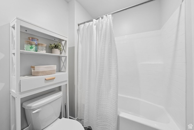 4913 W Olympic View Dr S, Kearns, UT 84118 - full bath featuring shower / bath combo with shower curtain and toilet