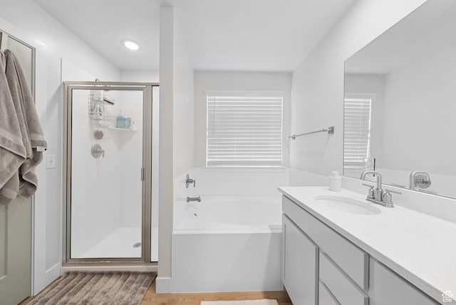 4913 W Olympic View Dr S, Kearns, UT 84118 - full bath with a stall shower, a bath, and vanity