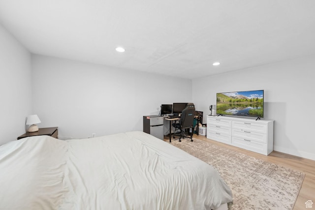 4913 W Olympic View Dr S, Kearns, UT 84118 - bedroom featuring recessed lighting, light wood-style floors, and a desk