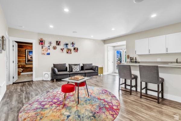 2330 E Meadow Lark Ln, North Logan, UT 84341 - living room with light wood-style flooring and recessed lighting