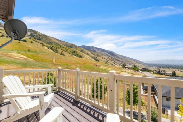 2330 E Meadow Lark Ln, North Logan, UT 84341 - deck with a mountain view