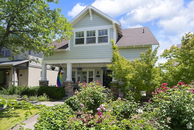 10907 Tahoe Way S, Jordan, UT 84009 - craftsman-style home featuring roof with shingles and a porch