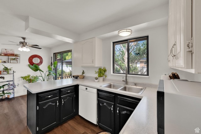1888 W 7265 S, West Jordan, UT 84084 - kitchen featuring dishwasher, dark cabinetry, and light countertops