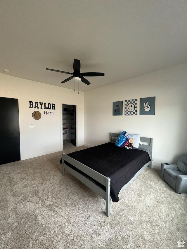420 W 350 N, Gunnison, UT 84634 - bedroom featuring carpet and ceiling fan