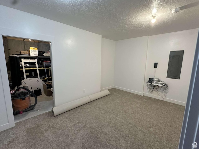 420 W 350 N, Gunnison, UT 84634 - carpeted spare room featuring electric panel, a textured ceiling, and a smoke detector