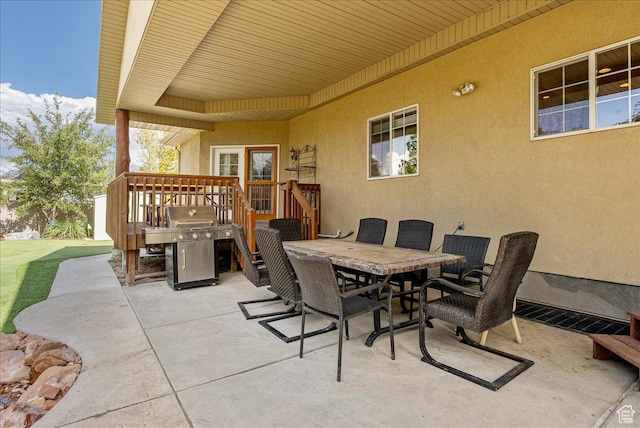 2602 W 11625 S, Riverton, UT 84095 - view of patio / terrace featuring grilling area and outdoor dining area