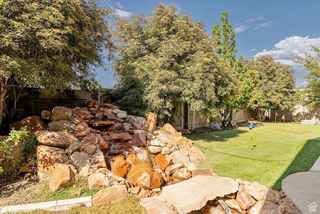 2602 W 11625 S, Riverton, UT 84095 - fenced backyard featuring an area to practice putting