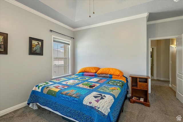 2602 W 11625 S, Riverton, UT 84095 - bedroom featuring carpet flooring and ornamental molding