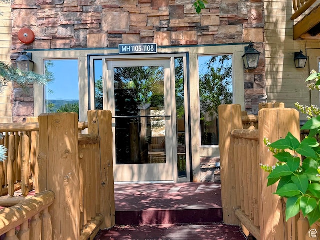 5060 E Lake View Dr N Unit 1108, Eden, UT 84310 - view of exterior entry with stone siding