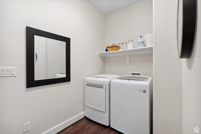 10848 S Tahoe Way S, Jordan, UT 84009 - laundry room with separate washer and dryer and dark wood finished floors