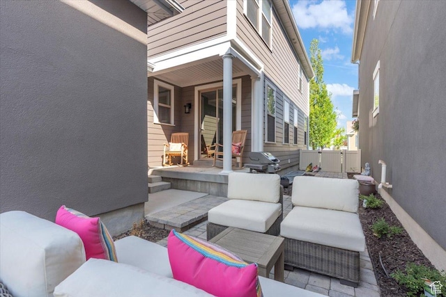 10848 S Tahoe Way S, Jordan, UT 84009 - view of patio with area for grilling, outdoor lounge area, and a gate
