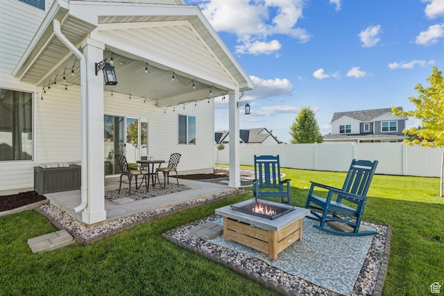 910 W 800 N, Tremonton, UT 84337 - view of patio / terrace with a fire pit