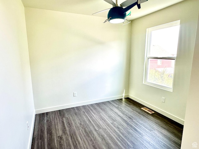 4843 W S Jordan Pkwy S, South Jordan, UT 84009 - unfurnished room featuring dark wood-type flooring and ceiling fan