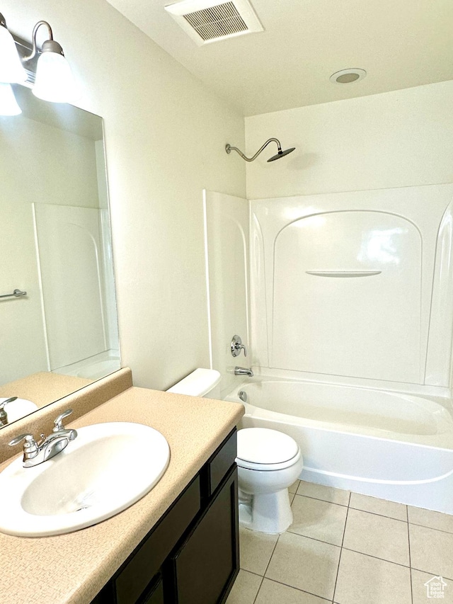 4843 W S Jordan Pkwy S, South Jordan, UT 84009 - full bath with tile patterned flooring, vanity, and shower / tub combination