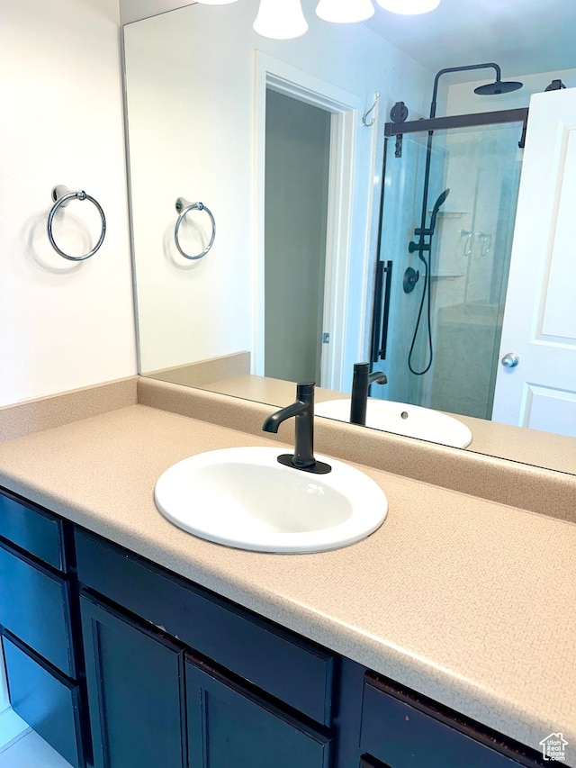 4843 W S Jordan Pkwy S, South Jordan, UT 84009 - bathroom with a shower stall and vanity