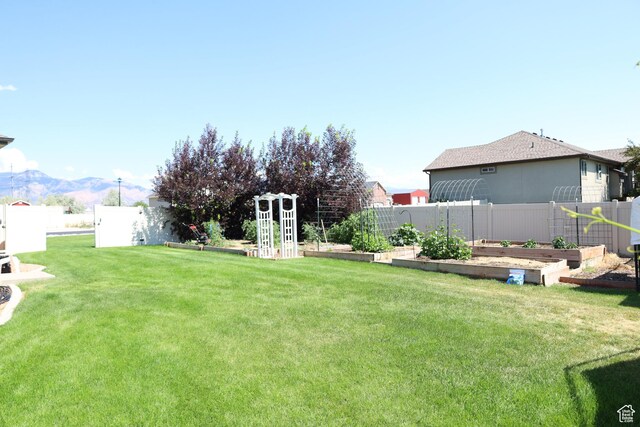 2681 N 3375 W, Plain City, UT 84404 - view of yard with a garden and a mountain view
