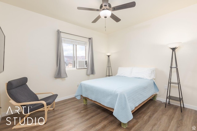 785 N Homestead St, Hildale, UT 84784 - bedroom featuring wood finished floors and a ceiling fan