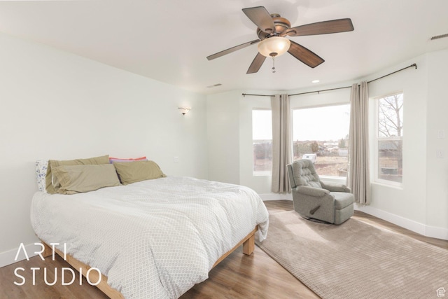 785 N Homestead St, Hildale, UT 84784 - bedroom featuring wood finished floors and ceiling fan