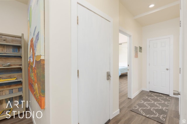 785 N Homestead St, Hildale, UT 84784 - hall with wood finished floors and recessed lighting