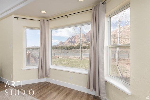 785 N Homestead St, Hildale, UT 84784 - unfurnished dining area with wood finished floors and recessed lighting