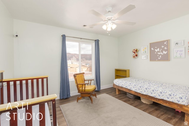 785 N Homestead St, Hildale, UT 84784 - bedroom featuring wood finished floors and a ceiling fan