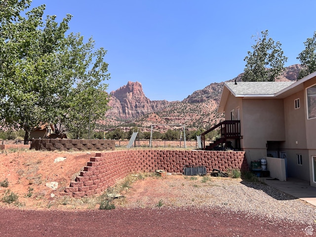 785 N Homestead St, Hildale, UT 84784 - view of yard with stairs and a mountain view