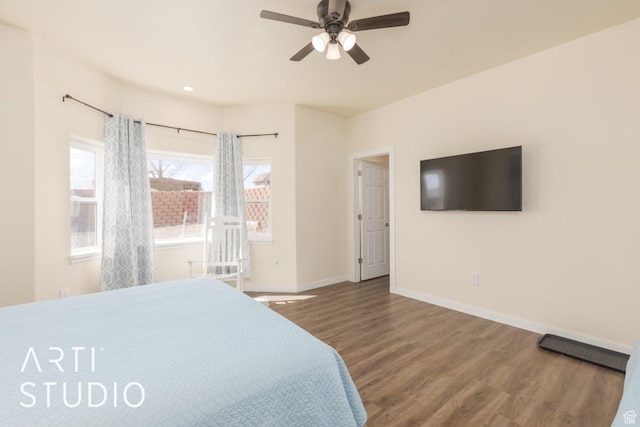 785 N Homestead St, Hildale, UT 84784 - bedroom featuring wood finished floors and ceiling fan