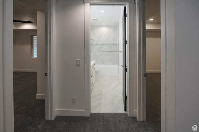 9281 E Rdg Pine Dr, Heber City, UT 84032 - hall with carpet floors and recessed lighting