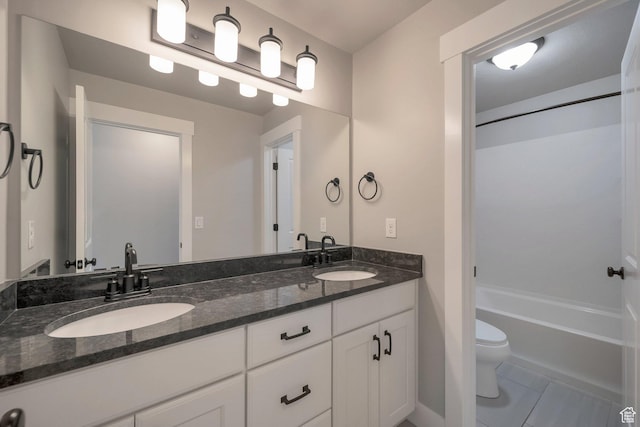 3552 W 2950 N, Lehi, UT 84043 - bathroom featuring double vanity, shower / tub combination, and tile patterned floors