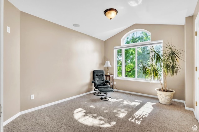 1630 N Camelot Dr E, North Logan, UT 84341 - sitting room with lofted ceiling and carpet
