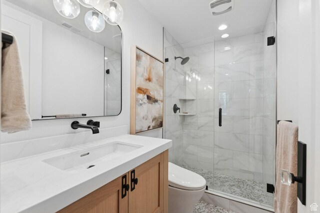 1400 Weber Wild Rd, Oakley, UT 84055 - bathroom featuring vanity and a shower stall