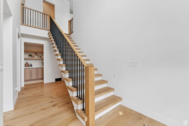 1400 Weber Wild Rd, Oakley, UT 84055 - stairway featuring wood finished floors