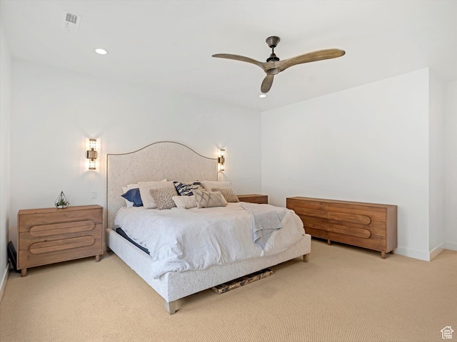 5796 N Valley View Rd, Lehi, UT 84043 - carpeted bedroom with recessed lighting and ceiling fan