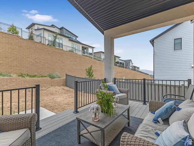 5796 N Valley View Rd, Lehi, UT 84043 - wooden terrace featuring an outdoor hangout area